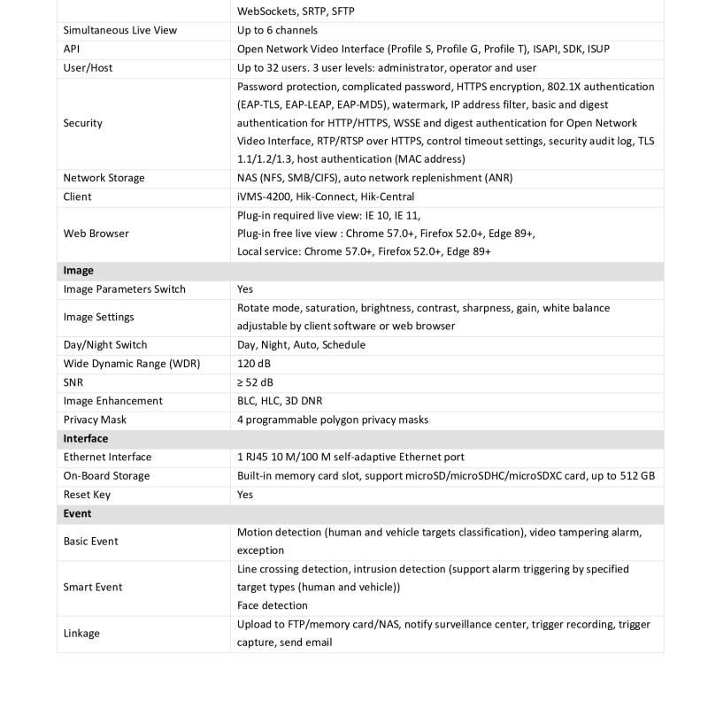 كاميرا بوليت هيكفيجن 6 ميجا ذكية (التعرف على الوجوه)