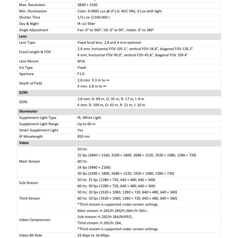 كاميرا بوليت هيكفيجن فائقة الدقة 8ميجا