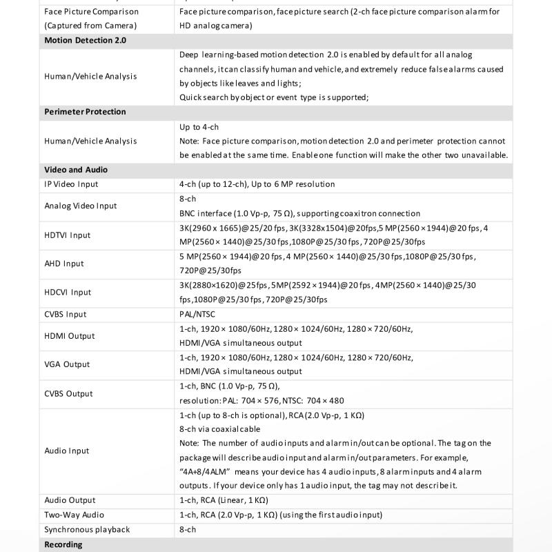 جهاز تسجيل كاميرات DVR هيكفيجن 8 قنوات Turbo HD -