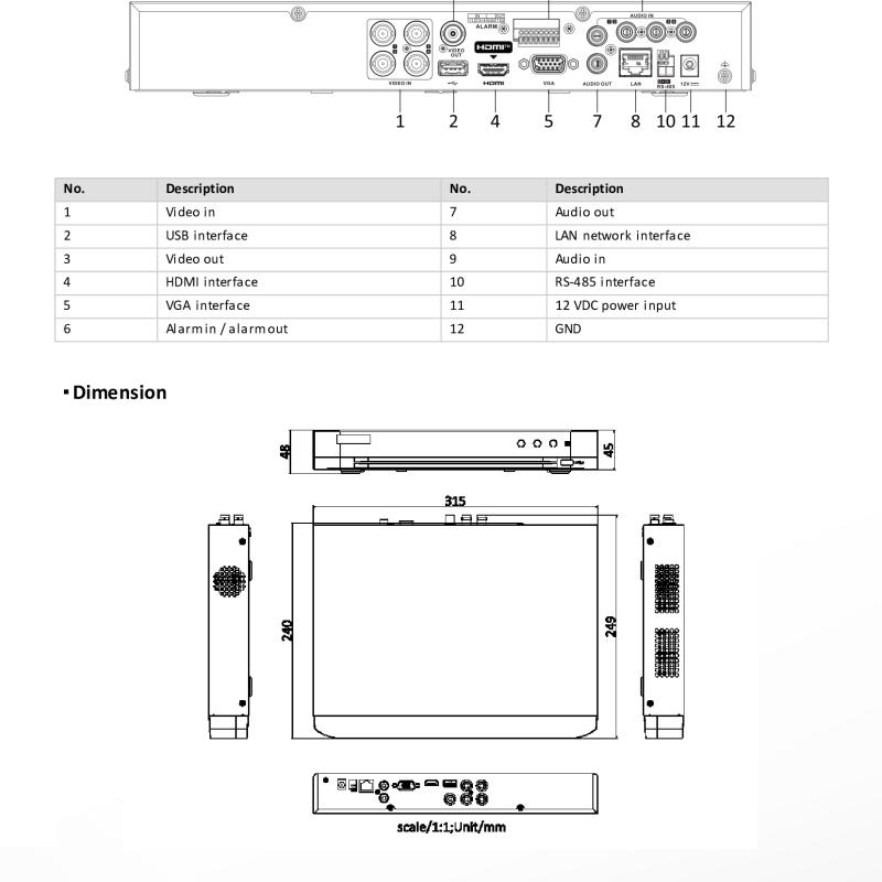 جهاز تسجيل كاميرات DVR هيكفيجن 4 قنوات ذكي AcuSense -