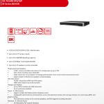 جهاز تسجيل شبكي NVR هيكفيجن 16 قناة PoE دقة 32MP ومخرج 8K