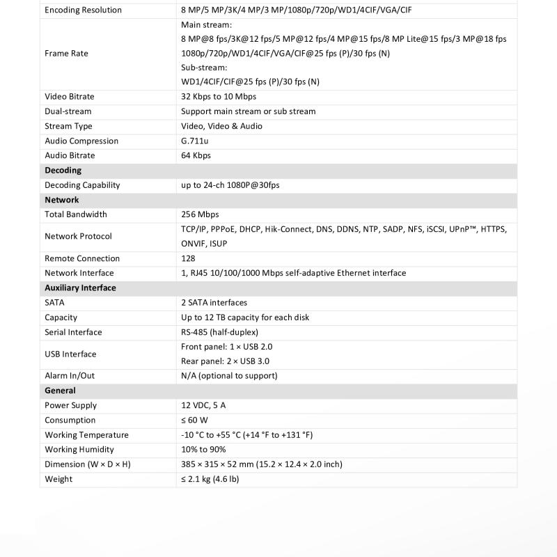 جهاز تسجيل كاميرات DVR هيكفيجن 16 قناة ذكي AcuSense -