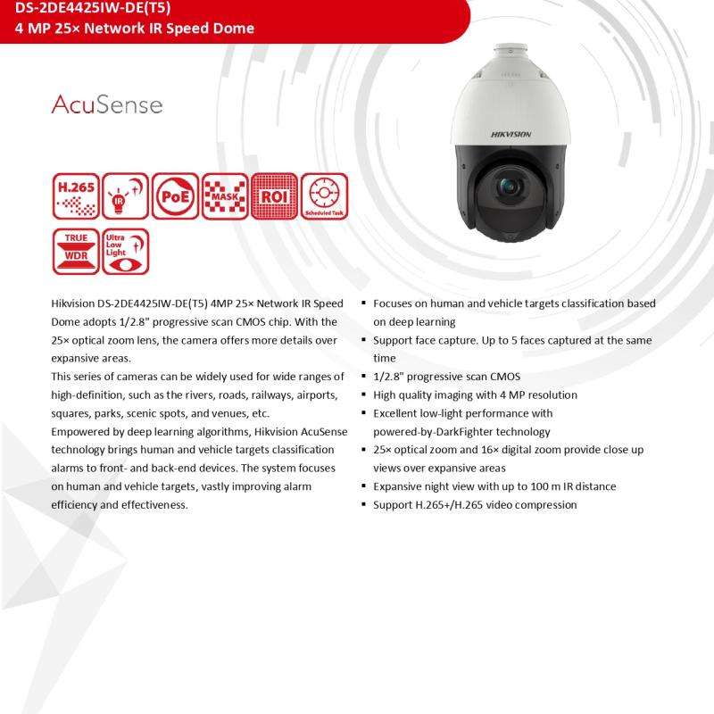 كاميرا 4 ميقا PTZ تدوير وحركة كامله