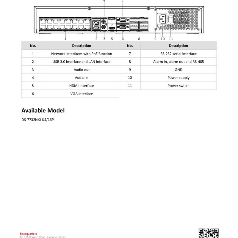 جهاز تسجيل شبكي ذكي NVR هيكفيجن 32 قناة 4K (منها 16 منفذ PoE) AcuSense